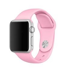  Silikon Armband Apple Watch 42/41/40/38 mm (S/M) - Rosa - Teknikhallen.se
