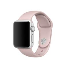  Silikon Armband Apple Watch 42/41/40/38 mm (S/M) - Ljus Rosa - Teknikhallen.se