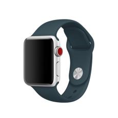  Silikon Armband Apple Watch 42/41/40/38 mm (S/M) - M&ouml;rk Gr&ouml;n - Teknikhallen.se