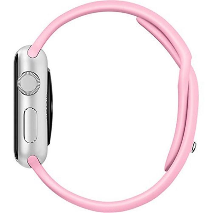 Bild 3,  Silikon Armband Apple Watch 42/41/40/38 mm (S/M) - Rosa - Teknikhallen.se