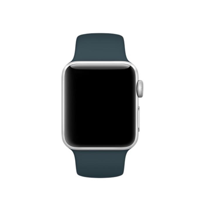 Bild 2,  Silikon Armband Apple Watch 42/41/40/38 mm (S/M) - Mörk Grön - Teknikhallen.se