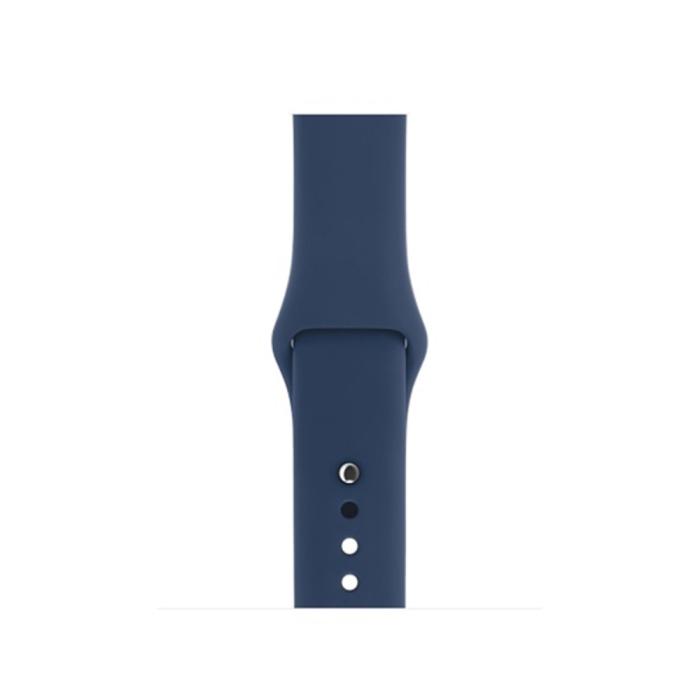 Bild 3,  Silikon Armband Apple Watch 42/41/40/38 mm (S/M) - Mörk Blå - Teknikhallen.se