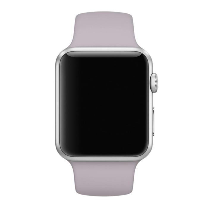 Bild 3,  Silikon Armband Apple Watch 42/41/40/38 mm (S/M) - Ljus Lila - Teknikhallen.se