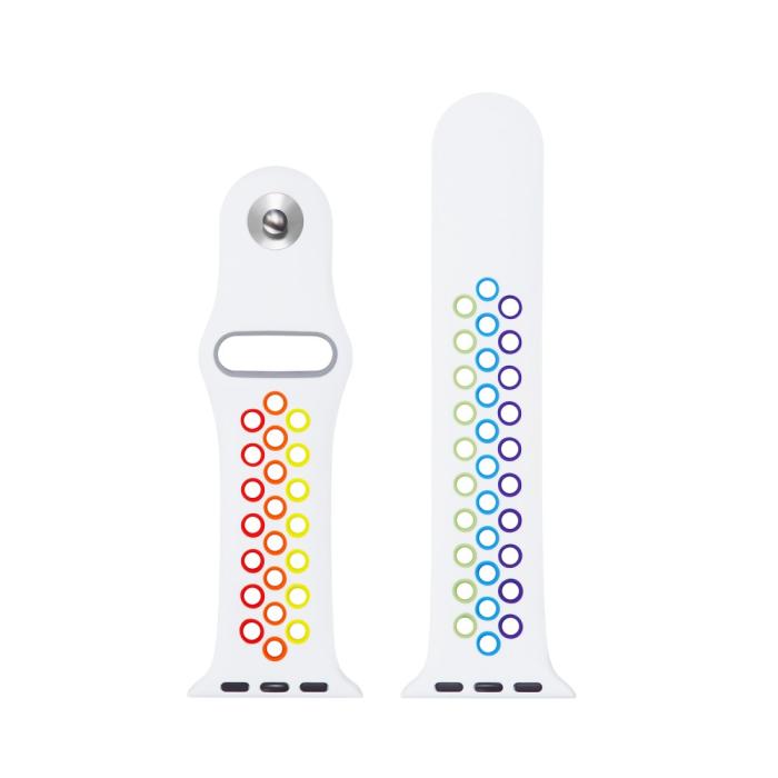 Bild 5,  Ihåligt Silikon Armband Apple Watch 42/44/45/46/49 mm Pride - Teknikhallen.se