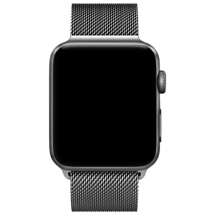 Bild 3,  Milanese Loop Metall Armband Apple Watch 42/44/45/46/49 mm Grå - Teknikhallen.se