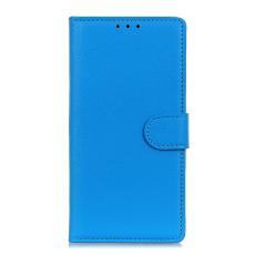  iPhone 11 Pro Max - Pl&aring;nboksfodral Litchi - Bl&aring; - Teknikhallen.se