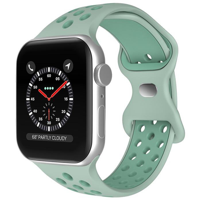 Bild 2, ColorPop Sportarmband Dual-Color Apple Watch 42/44/45/46/49 mm (M/L) Grön - Teknikhallen.se