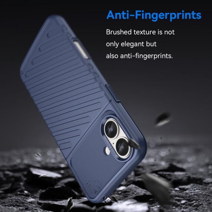 Bild 2,  iPhone 16 Skal Twill Textur Blå - Teknikhallen.se