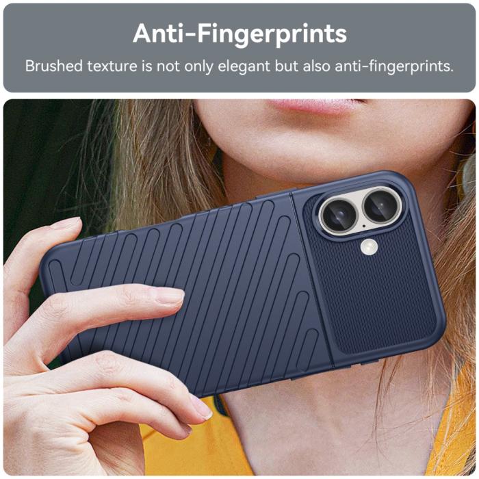 Bild 4,  iPhone 16 Skal Twill Textur Blå - Teknikhallen.se