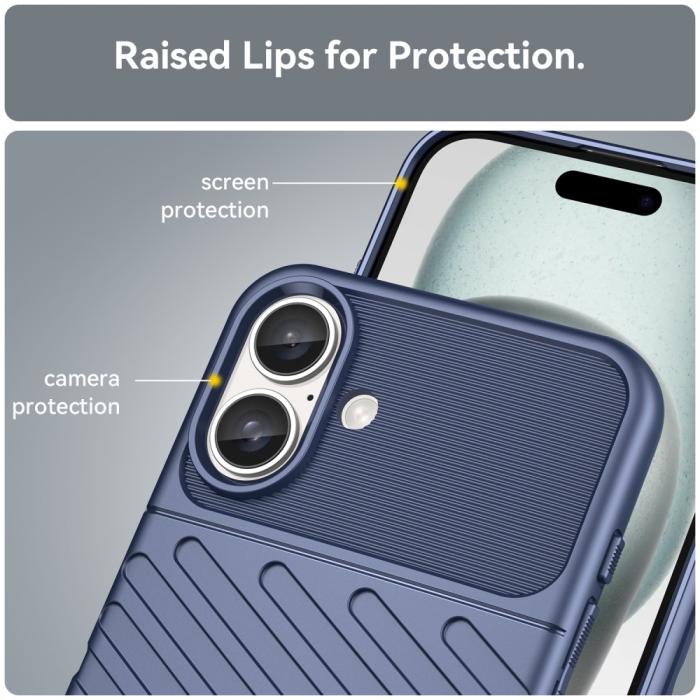 Bild 5,  iPhone 16 Skal Twill Textur Blå - Teknikhallen.se