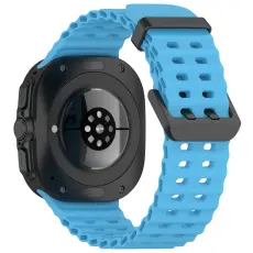  Galaxy Watch Ultra (2025) / 47 mm Armband Wave Design Bl&aring; - Teknikhallen.se