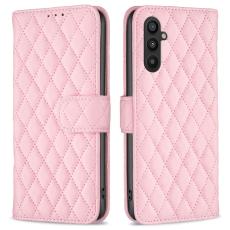  Samsung Galaxy A34 5G Fodral Diamond L&auml;der Ljus Rosa - Teknikhallen.se