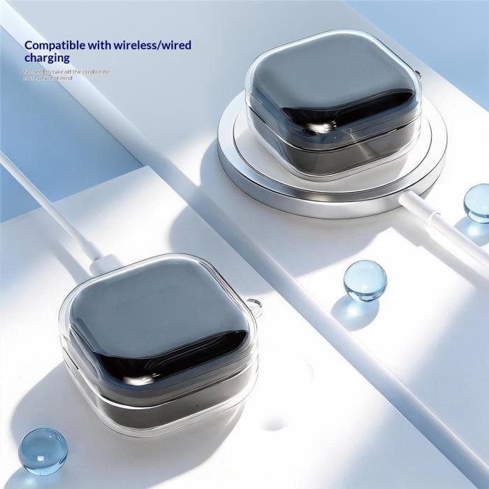 Bild 3,  Galaxy Buds 4/4 Pro Skal Med Karbinhake TPU Transparent - Teknikhallen.se
