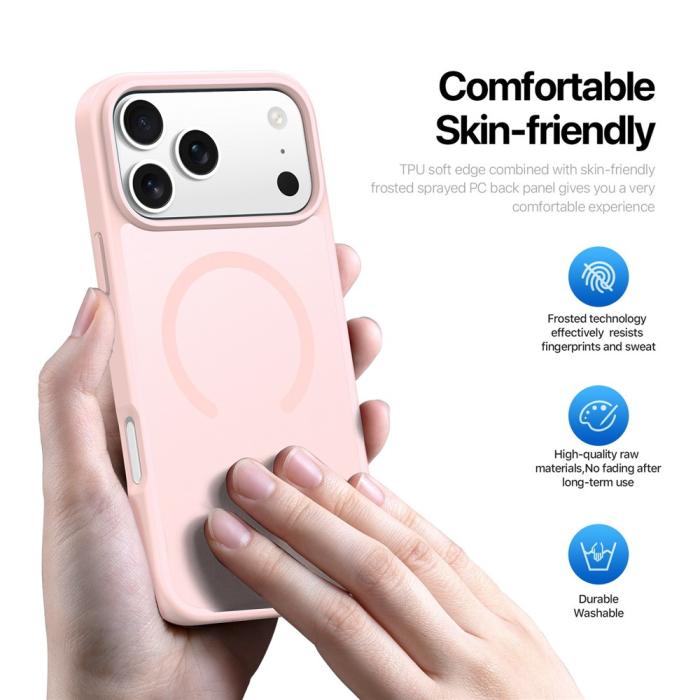 Bild 4, DUX DUCIS DUX DUCIS iPhone 17 Pro Skal MagSafe Yind Series Rosa - Teknikhallen.se