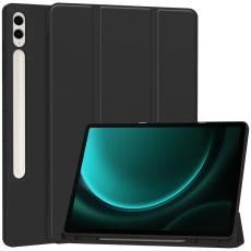  Galaxy Tab S9 FE Plus Fodral Tri-Fold Pennh&aring;llare Svart - Teknikhallen.se