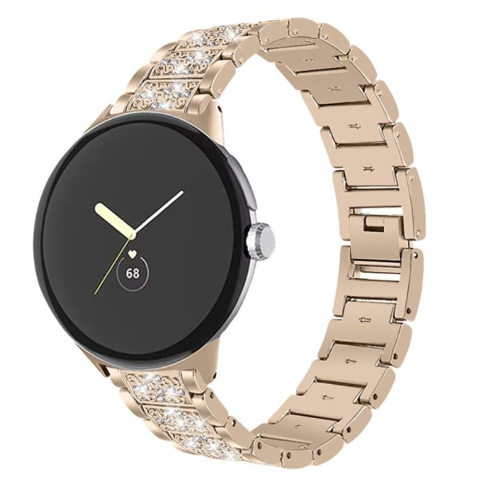Bild 2,  Rhinestone Metallarmband Google Pixel Watch / Watch 2 - Teknikhallen.se