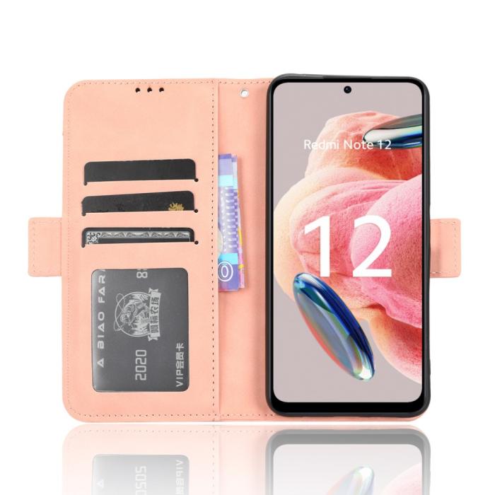 Bild 2,  Xiaomi Redmi Note 12 4G Fodral Med Avtagbart Kortfodral Rosa - Teknikhallen.se