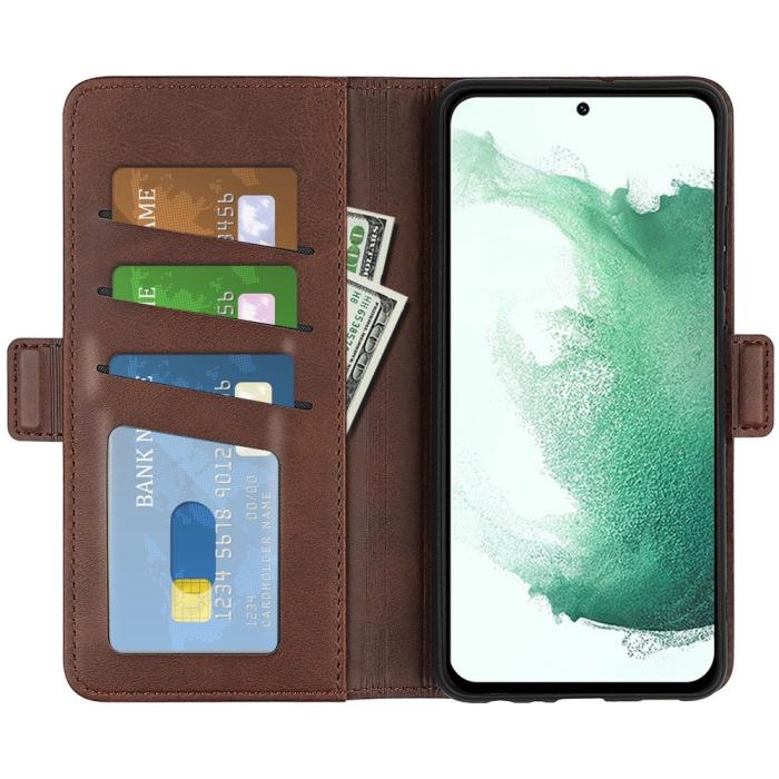 Bild 2,  Samsung Galaxy S23 Plus Fodral Magnetisk Avstängning Brun - Teknikhallen.se