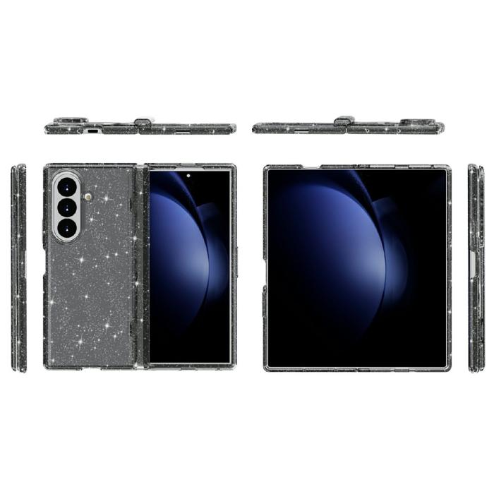 Bild 5,  Samsung Galaxy Z Fold 8 Ultra Skal Glitter TPU Svart - Teknikhallen.se