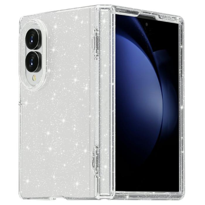 Bild 2,  Samsung Galaxy Z Fold 8 Skal Glitter TPU Vit - Teknikhallen.se