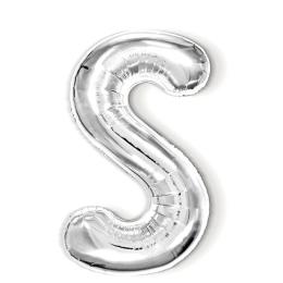  Bokstavsballong S 40 cm Silver - Teknikhallen.se