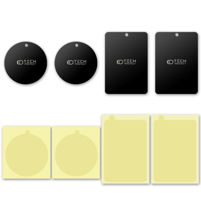 Bild 4, Tech-Protect Tech-Protect 4-PACK Magnetisk Metallplatta Svart - Teknikhallen.se