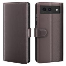  Google Pixel 8A Fodral Premium &Auml;kta L&auml;der Brun - Teknikhallen.se
