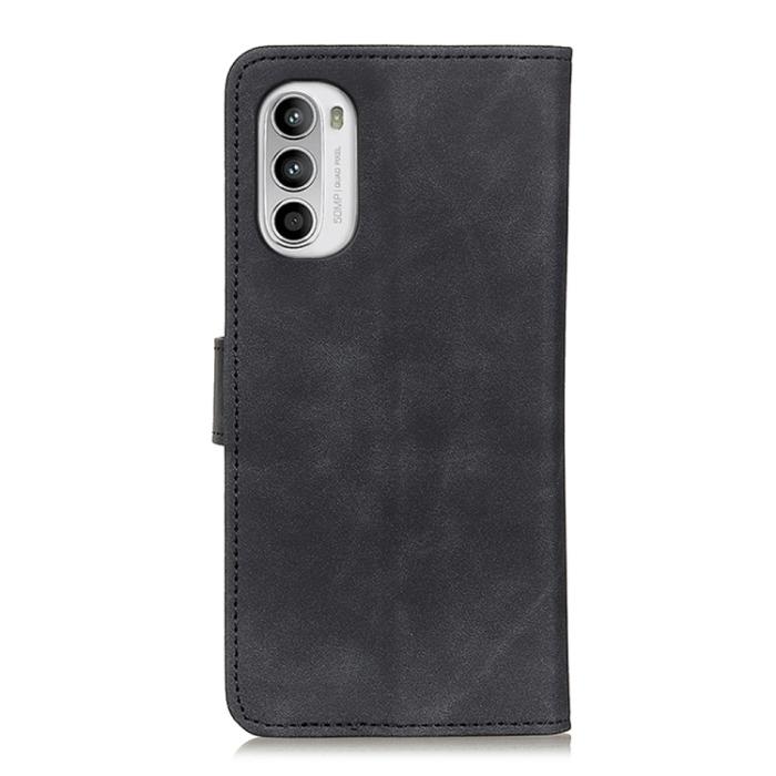 Bild 3, KHAZNEH KHAZNEH Motorola Moto G52/G82 Fodral Retro Läder Svart - Teknikhallen.se