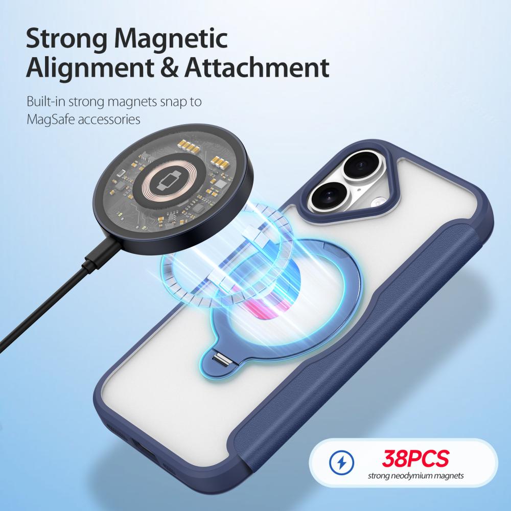 DUX DUCIS DUX DUCIS iPhone 17 Fodral MagSafe Kickstand Skin X Pro Blå - Teknikhallen.se