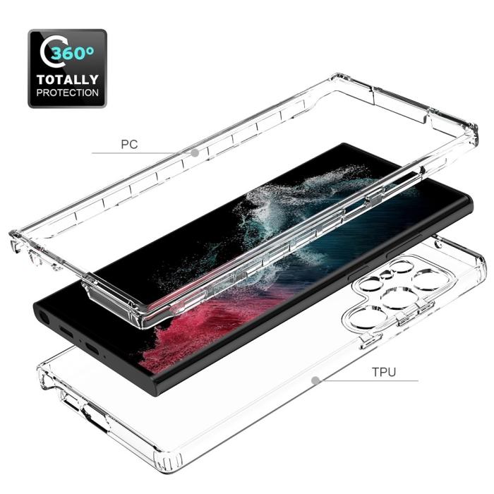 Bild 3,  Samsung Galaxy S23 Ultra Skal Shockproof Hybrid Transparent - Teknikhallen.se