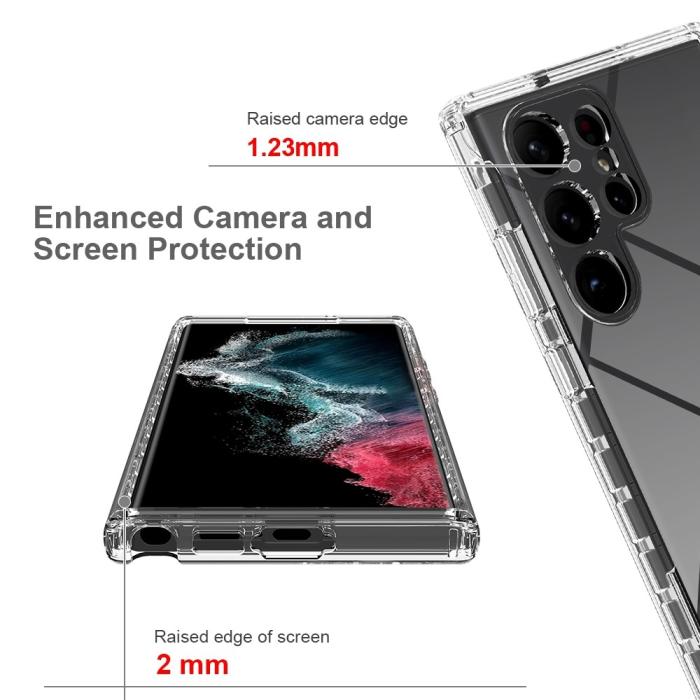 Bild 4,  Samsung Galaxy S23 Ultra Skal Shockproof Hybrid Transparent - Teknikhallen.se