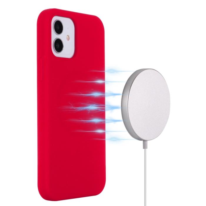 Bild 3,  iPhone 15 Pro Skal MagSafe Silikon Röd - Teknikhallen.se