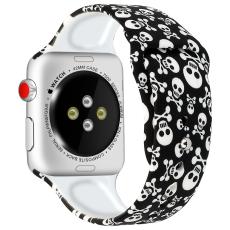  Silikon Armband Apple Watch 42/44/45/46/49 mm D&ouml;skallar - Teknikhallen.se