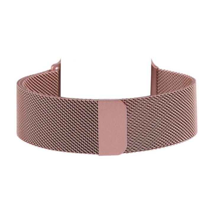 Bild 3,  Milanese Loop Metall Armband Apple Watch 42/44/45/46/49 mm Rosa - Teknikhallen.se