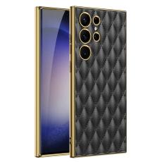 GKK GKK Galaxy S24 Ultra Skal Diamond Hybrid L&auml;der Svart - Teknikhallen.se