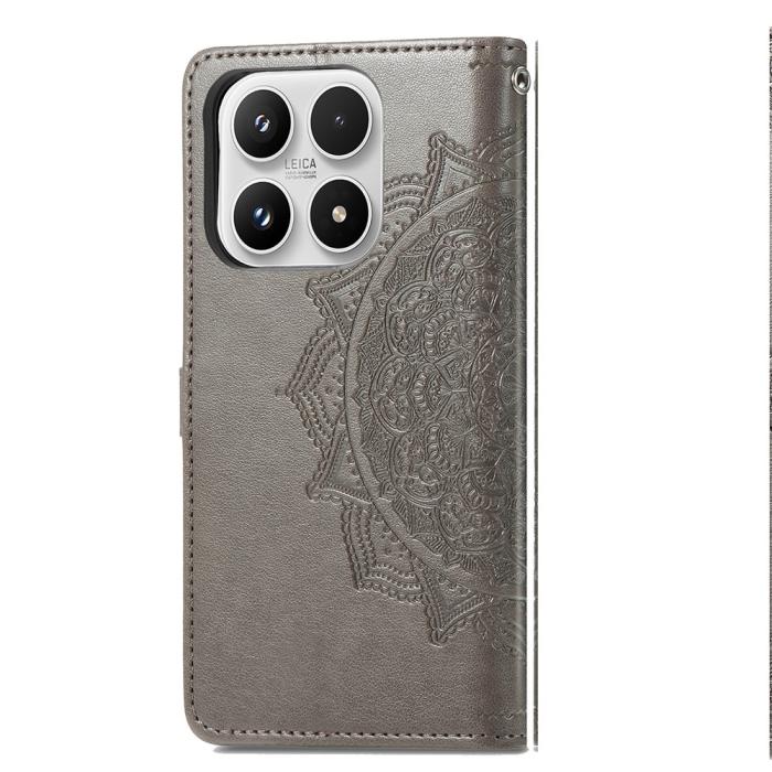 Bild 5,  Xiaomi 17 Fodral Läder Mandala Grå - Teknikhallen.se