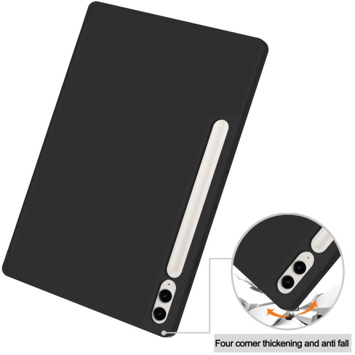 Bild 6,  Galaxy Tab S9 FE Plus Fodral Tri-Fold Pennhållare Svart - Teknikhallen.se