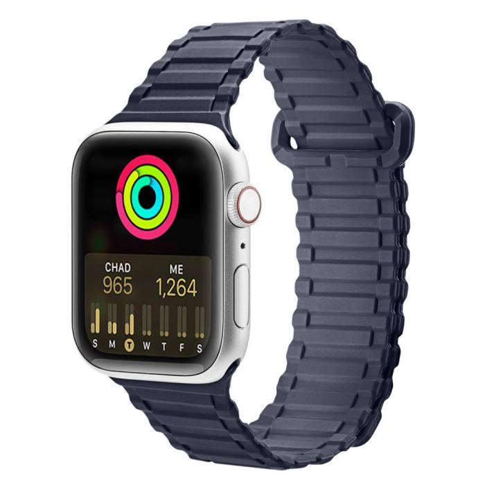 Bild 2, DUX DUCIS DUX DUCIS Apple Watch 42/44/45/46/49 mm Armband Magnetisk Silikon - Teknikhallen.se