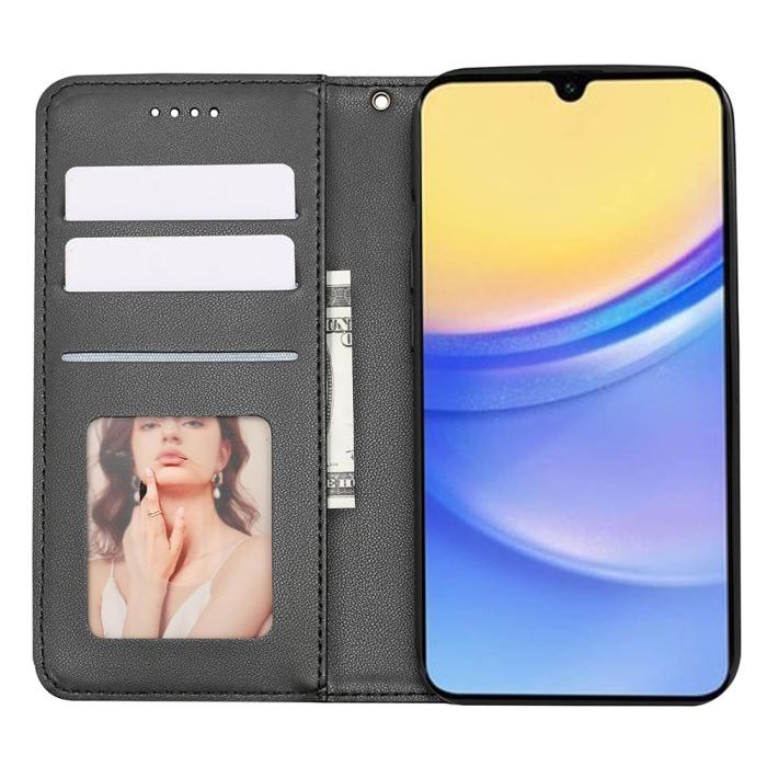 Bild 2,  Samsung Galaxy A56 5G/A36 5G Fodral Flip Läder Svart - Teknikhallen.se