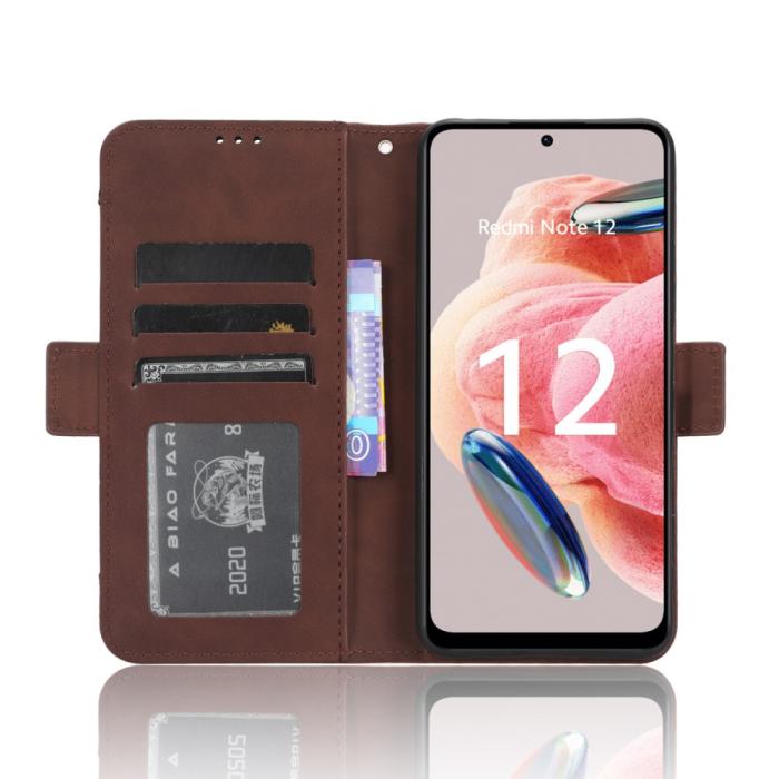 Bild 2,  Xiaomi Redmi Note 12 4G Fodral Med Avtagbart Kortfodral Brun - Teknikhallen.se