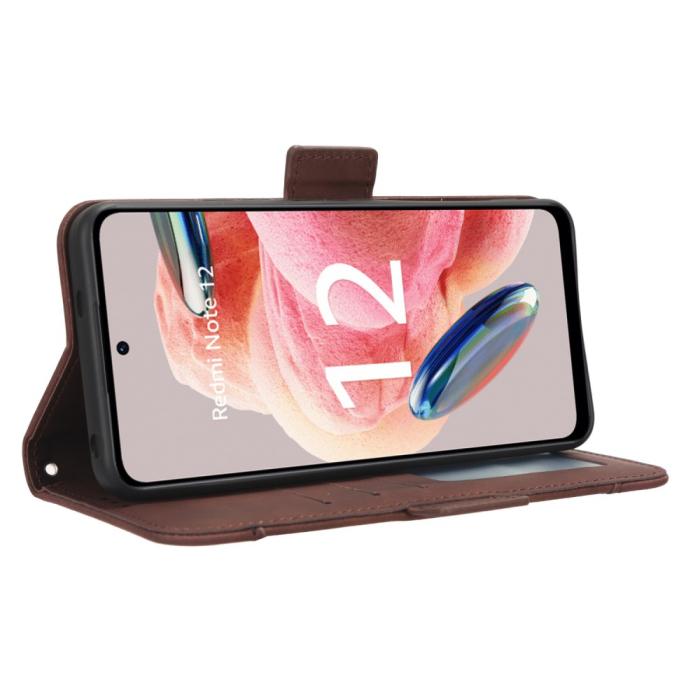 Bild 3,  Xiaomi Redmi Note 12 4G Fodral Med Avtagbart Kortfodral Brun - Teknikhallen.se
