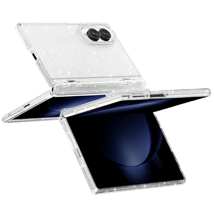 Bild 3,  Samsung Galaxy Z Fold 8 Skal Glitter TPU Vit - Teknikhallen.se