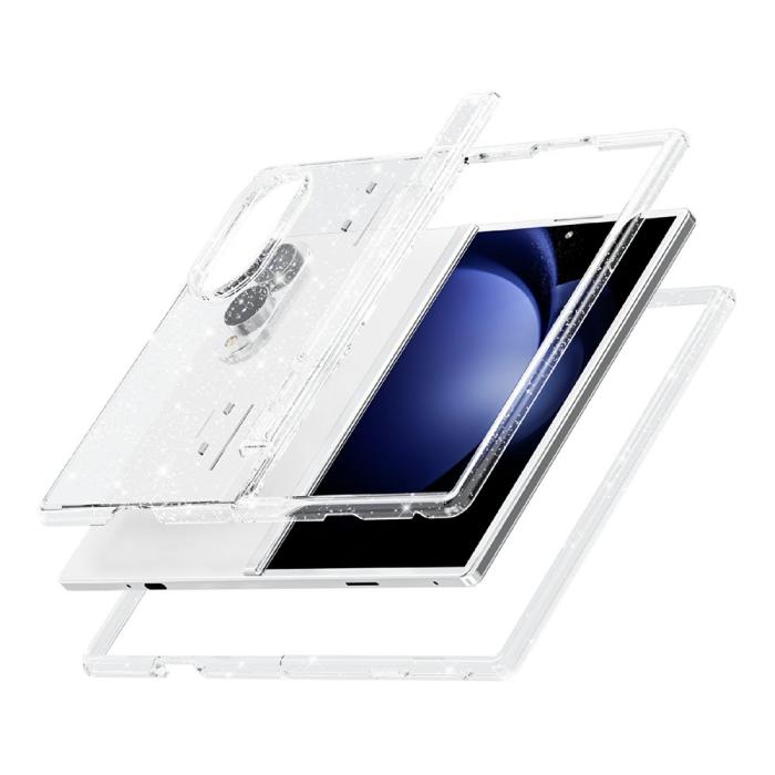 Bild 4,  Samsung Galaxy Z Fold 8 Skal Glitter TPU Vit - Teknikhallen.se