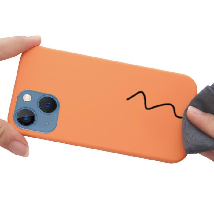 Bild 5,  iPhone 13 Skal MagSafe Liquid Silikon Orange - Teknikhallen.se