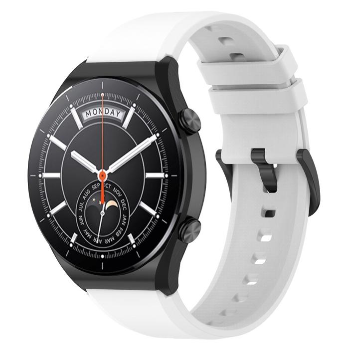 Bild 2,  Silikon Armband Smartwatch (22 mm) Vit - Teknikhallen.se
