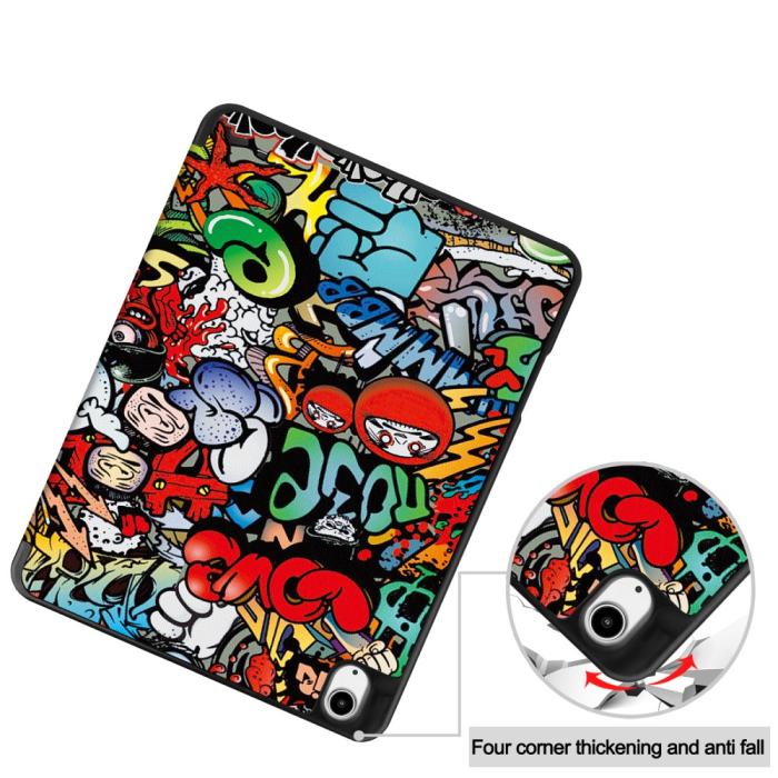Bild 6,  iPad Air 13 2026-2024 Tri-Fold Fodral Med Pennhållare Grafitti - Teknikhallen.se