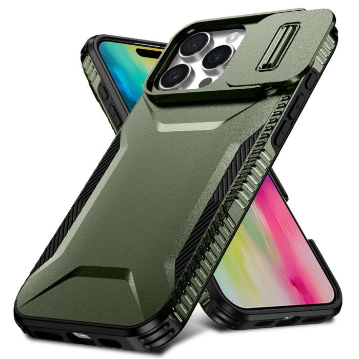 Bild 2,  iPhone 16 Pro Max Skal CamShield Hybrid Grön - Teknikhallen.se