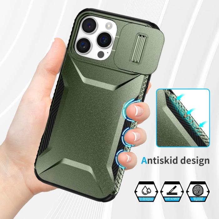 Bild 4,  iPhone 16 Pro Max Skal CamShield Hybrid Grön - Teknikhallen.se