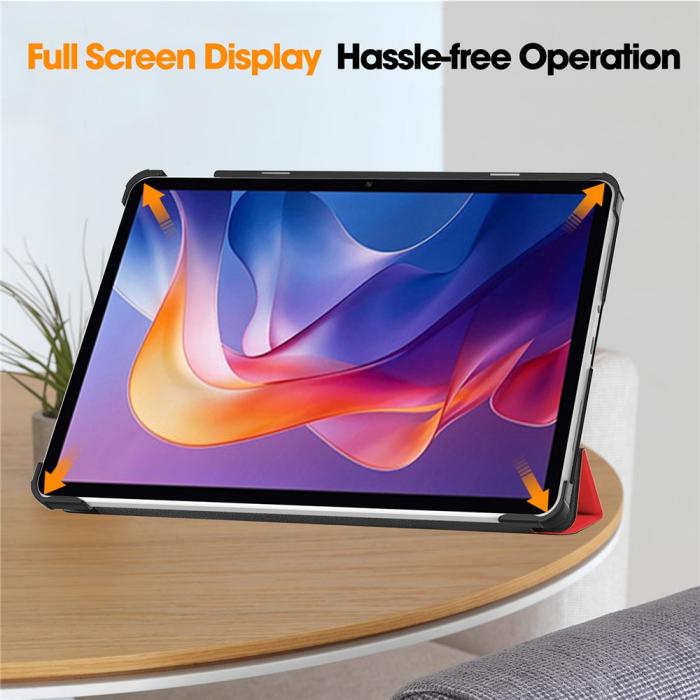 Bild 5,  Xiaomi Redmi Pad 2 Fodral Tri-Fold Röd - Teknikhallen.se