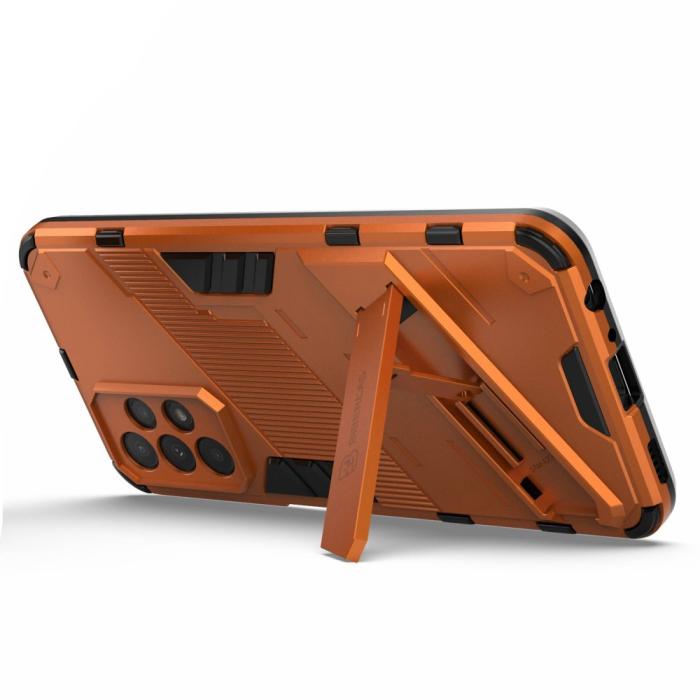Bild 4,  Samsung Galaxy A23 5G Skal Shockproof Hybrid Kickstand Orange - Teknikhallen.se